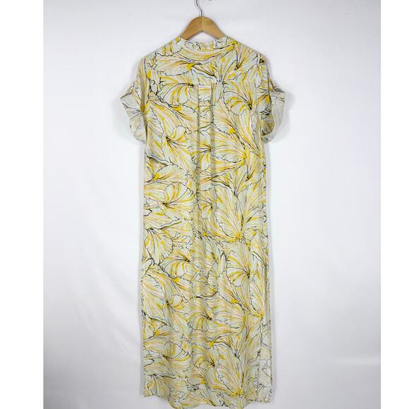Onia x DVF Women's Renee Tropical Floral Linen Maxi Dress Yellow - Picture 6 of 16